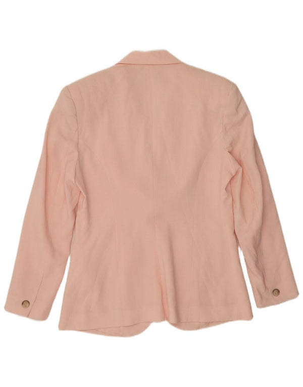Benetton Dame 3-knaps blazerjakke IT 42 Medium Pink Uld