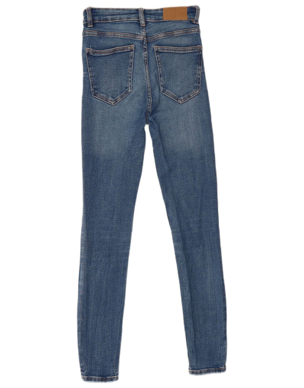 Zara Dame Skinny Jeans EU 36 XS W26 L28 Blå