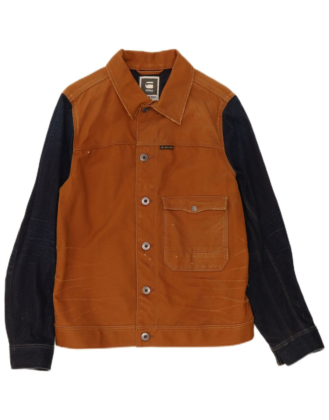 G-Star Herre Bomber Jacket UK 40 Large Brown Colourblock Bomuld