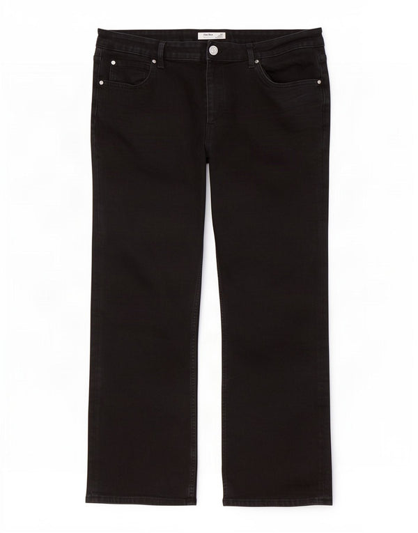 Marks & Spencer Dame The Eva Crop Bootcut Jeans UK 20 2XL W40 L27 Sort