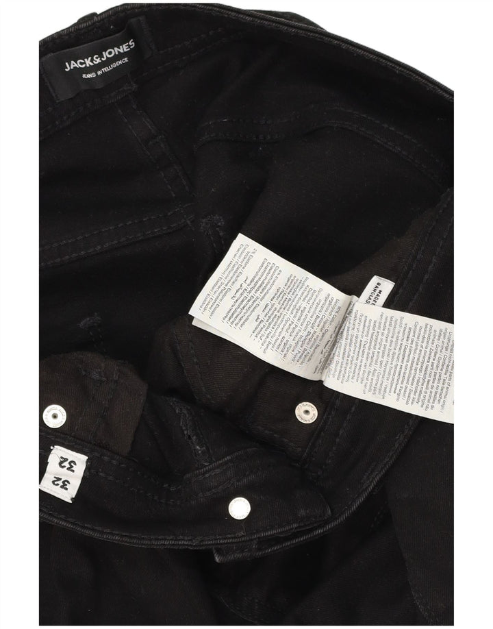 Jack & Jones Herre GLENN Slim Jeans W32 L32 Sort Bomuld