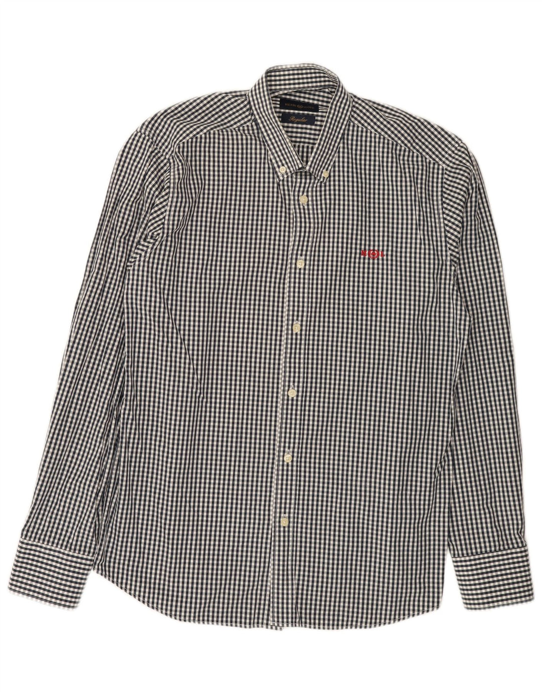 Henri Lloyd Herre Regular Fit skjorte Stor sort Gingham Bomuld