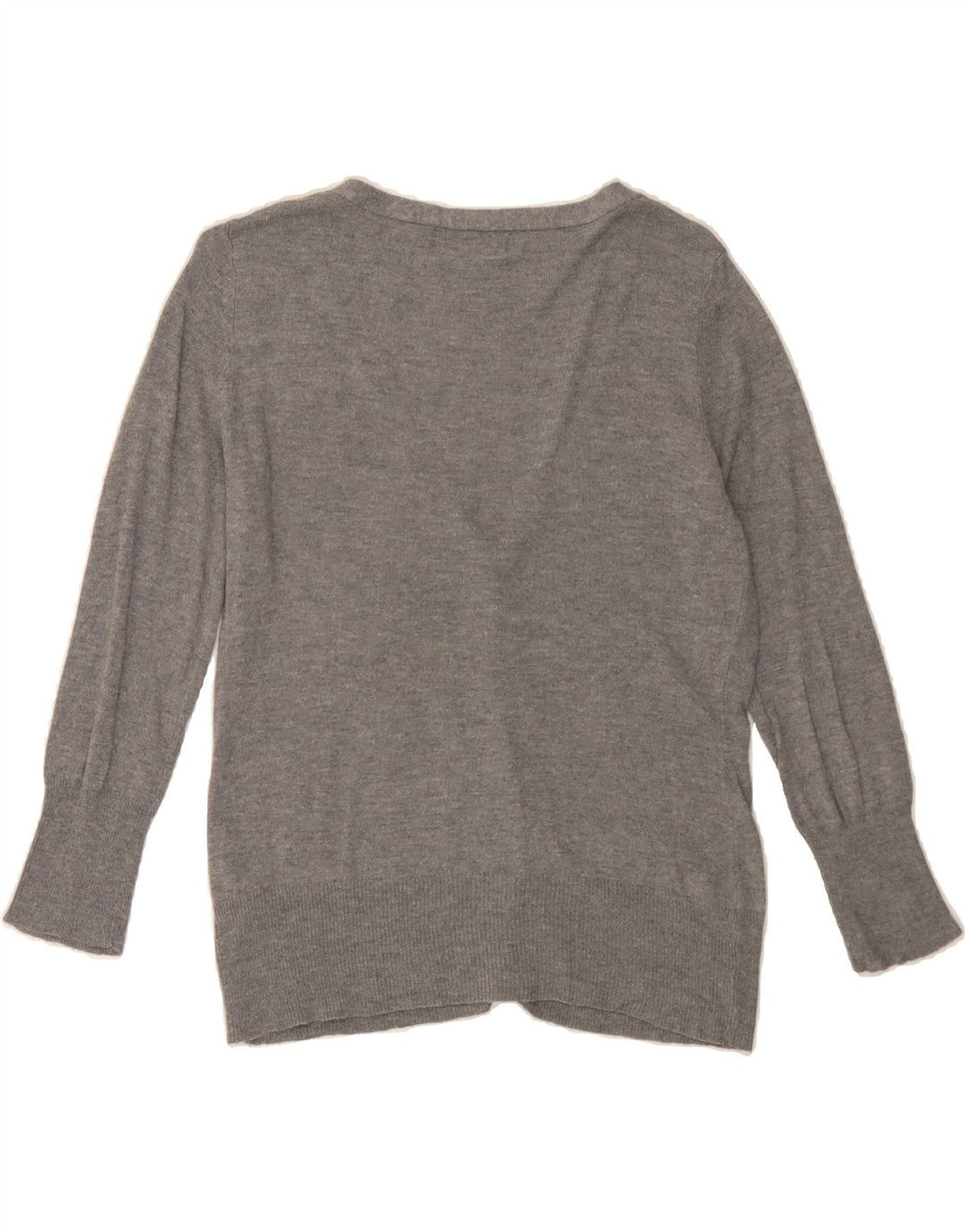 MOSSIMO Womens 3/4 Sleeve Cardigan Sweater UK 10 Small Grey Rayon Vintage Mossimo and Second-Hand Mossimo from Messina Hembry 