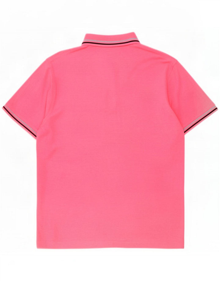 Lotto Poloskjorte til mænd XL Pink Stribet Polyester