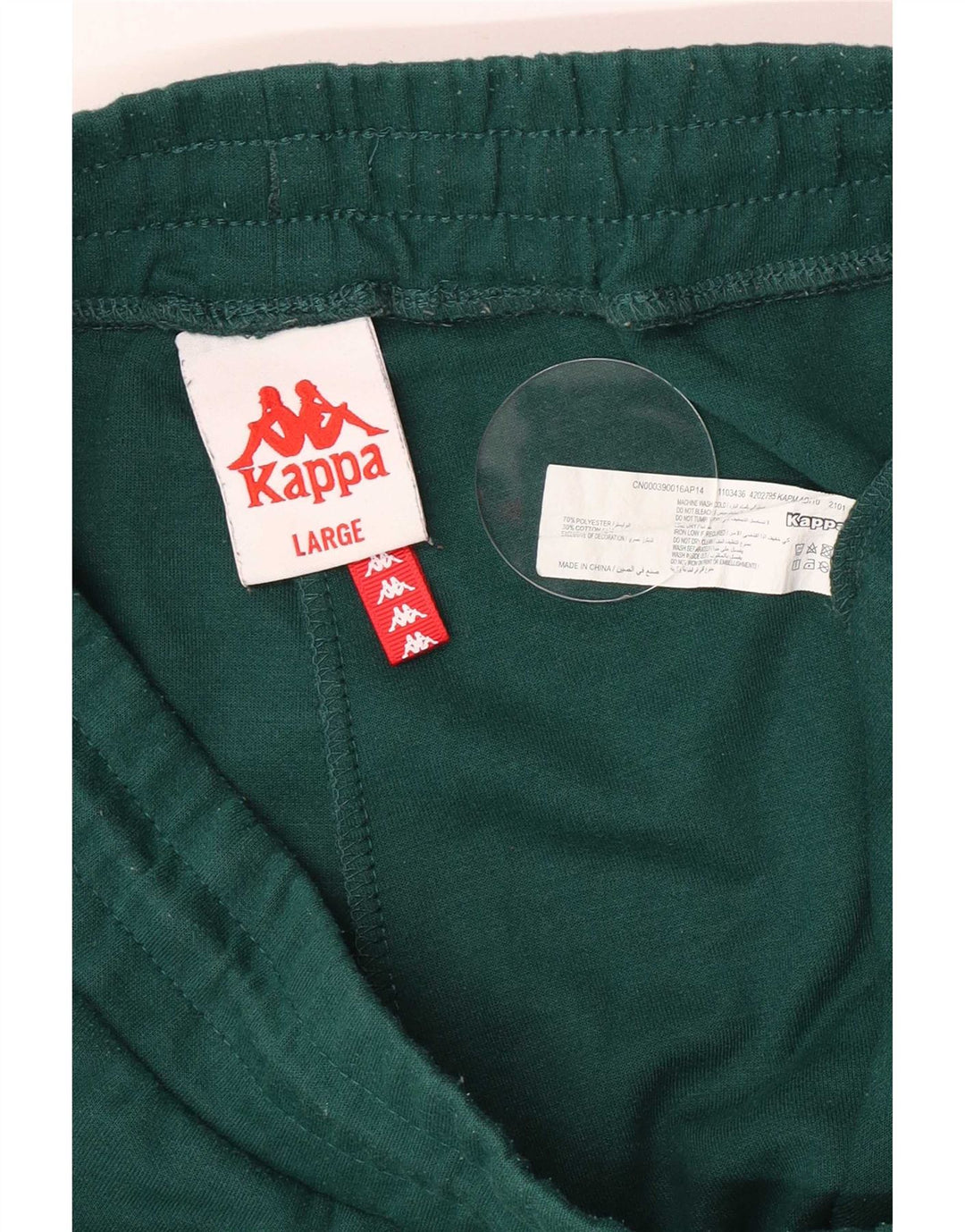 Kappa Sportshorts til mænd Stor grøn stribet polyester