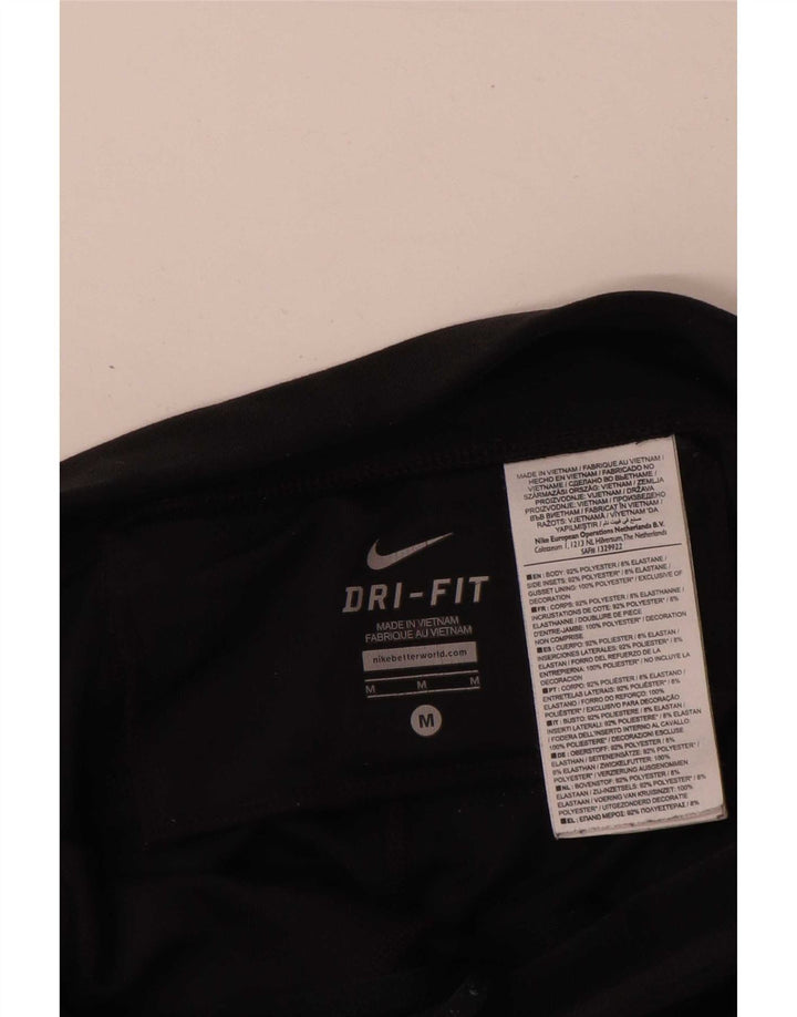 Nike Womens Dri Fit Leggings UK 12 Medium Black Polyester