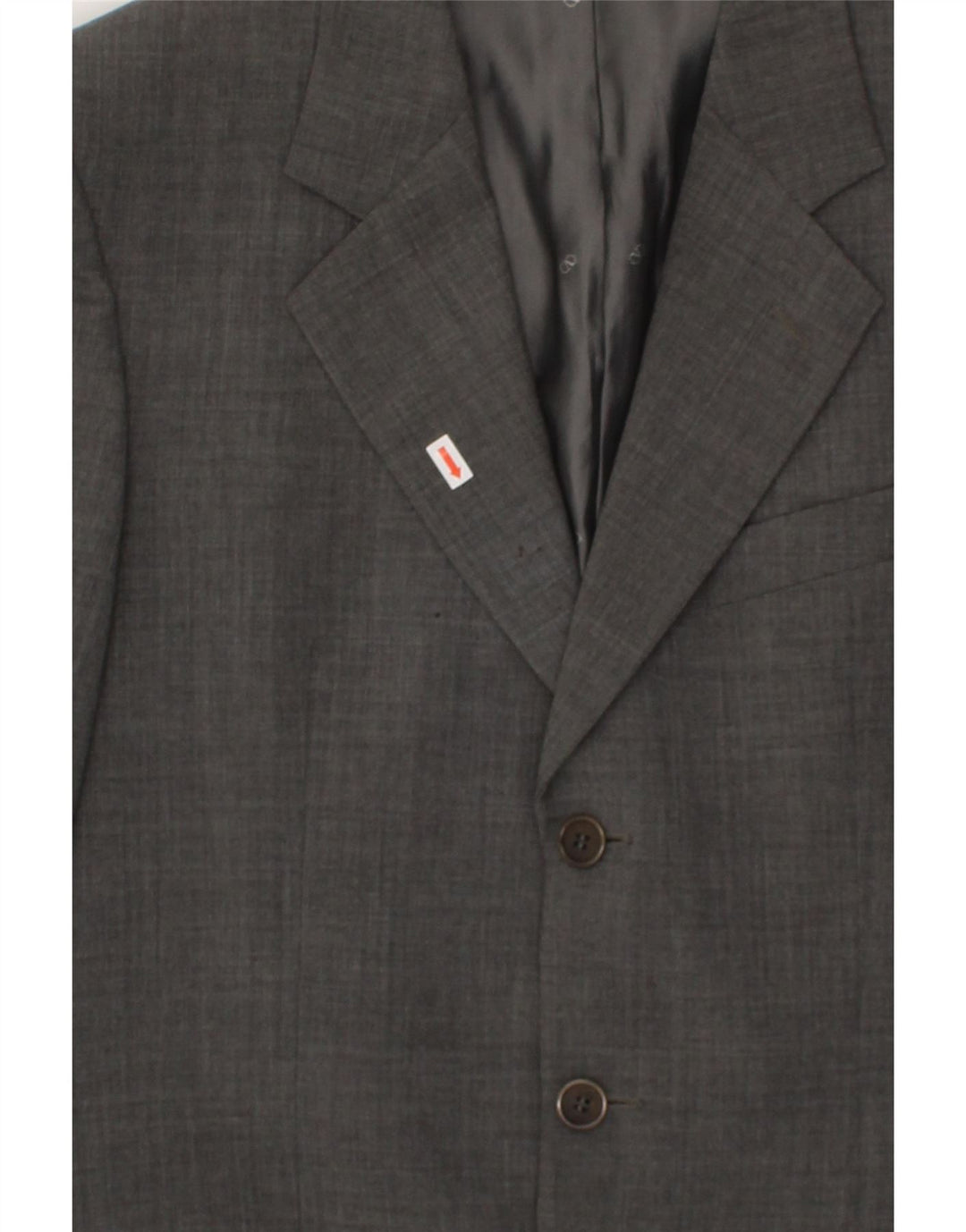 VALENTINO Herre 3-knap 2-delt sæt IT 48 Medium W38 L32 Grå Virgin Wool