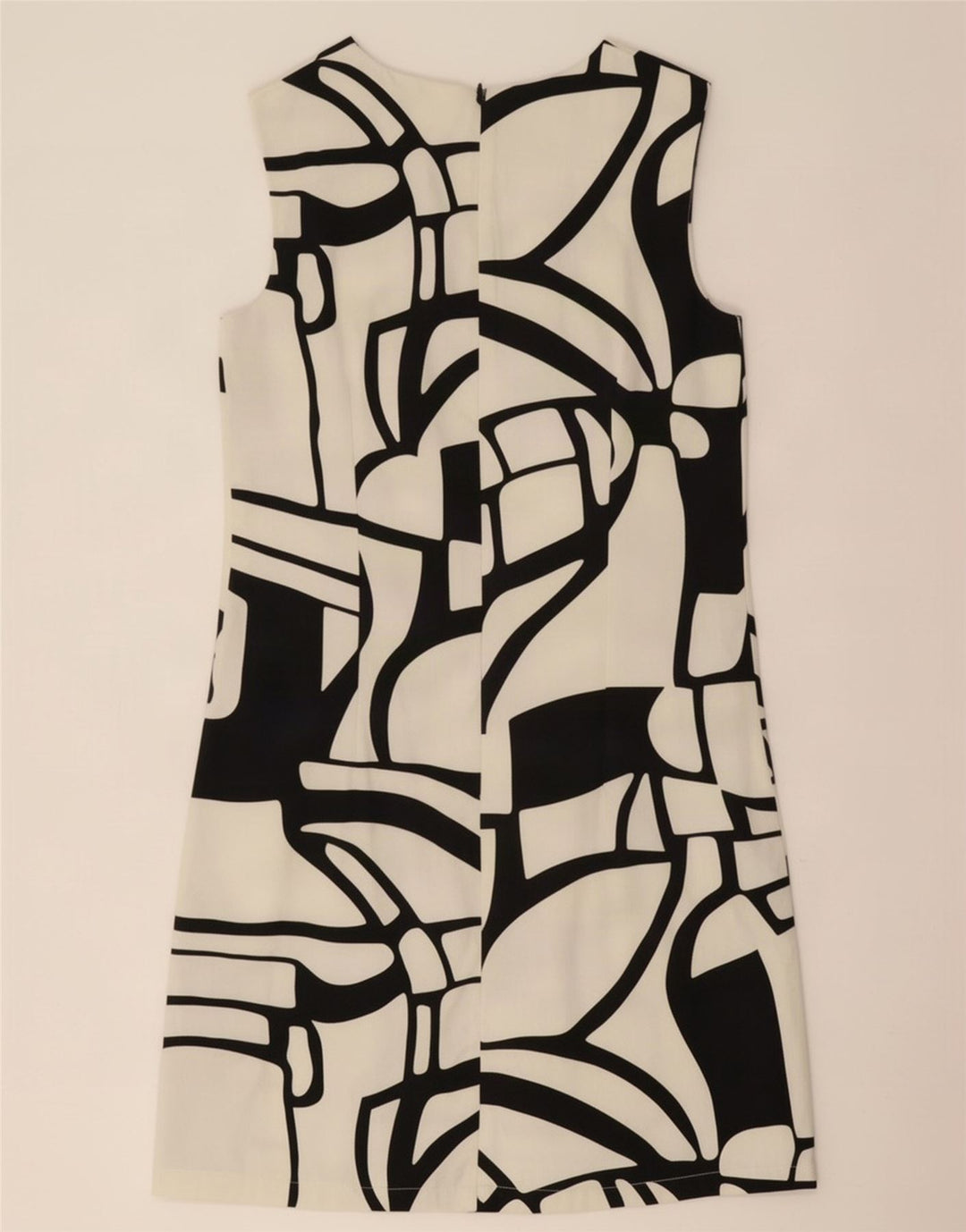 Desigual Kvinder abstrakt mønster Ærmeløs A-line kjole EU 38 Medium White