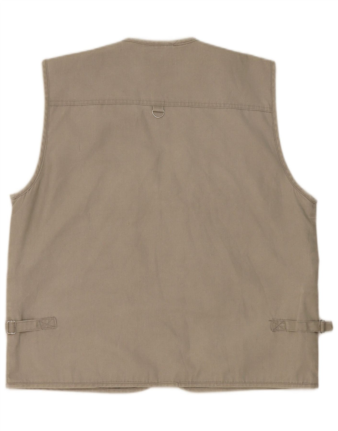 Vintage Herre Utility Gilet UK 38 Medium Grey Cotton