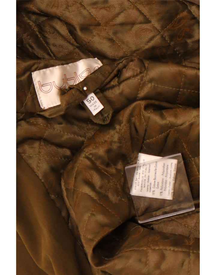 BYBLOS Herre Overfrakke IT 50 Stor Khaki Bomuld