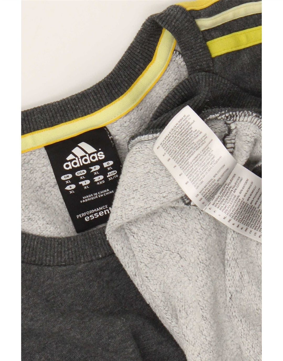 Adidas Herre Sweatshirt Jumper XL Grå Bomuld