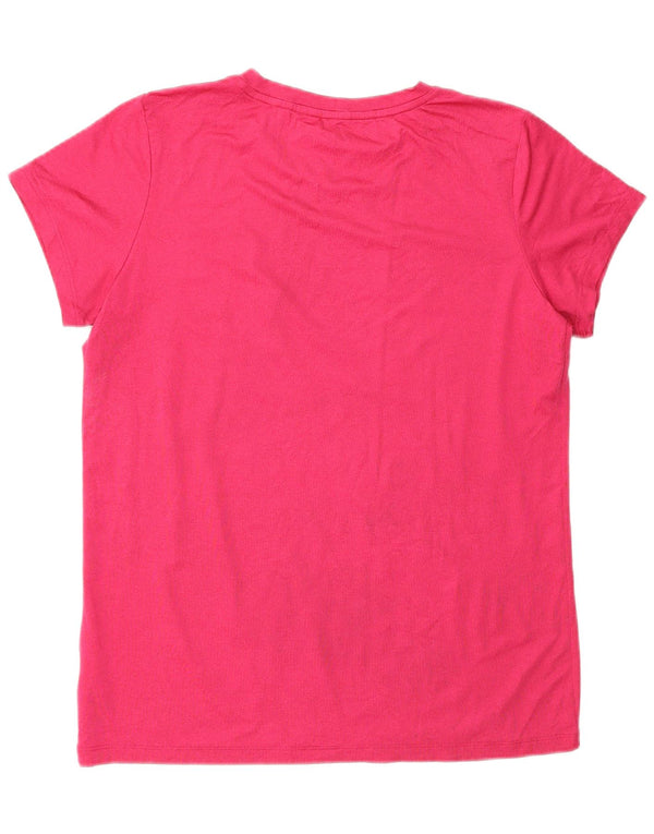 Reebok Womens T-Shirt Top UK 14 Medium Pink Polyester