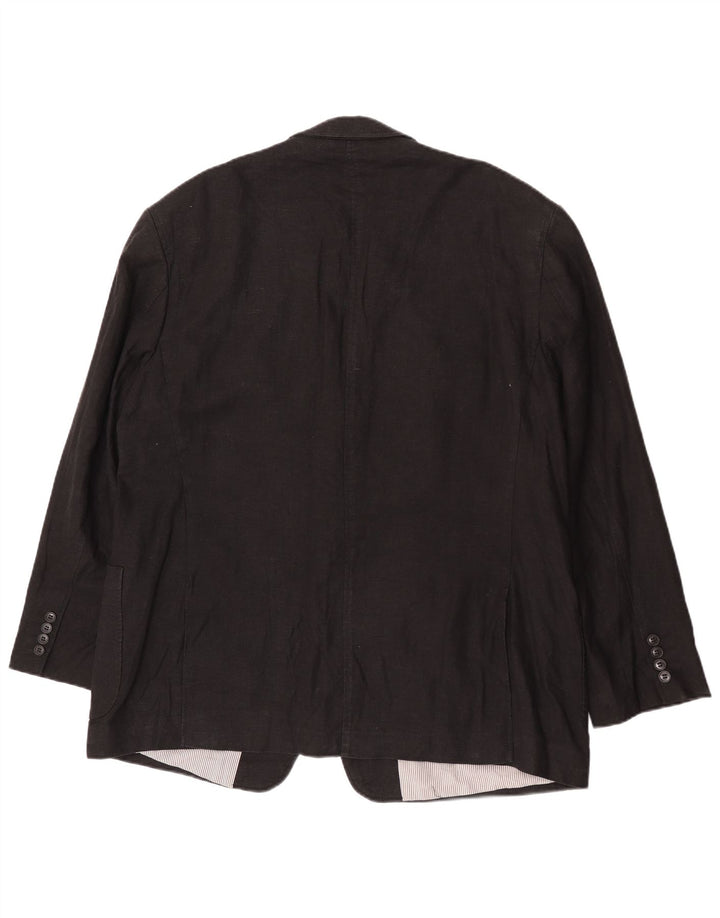 Marks & Spencer Herre 2-knaps blazerjakke UK 48 2XL Sort hør