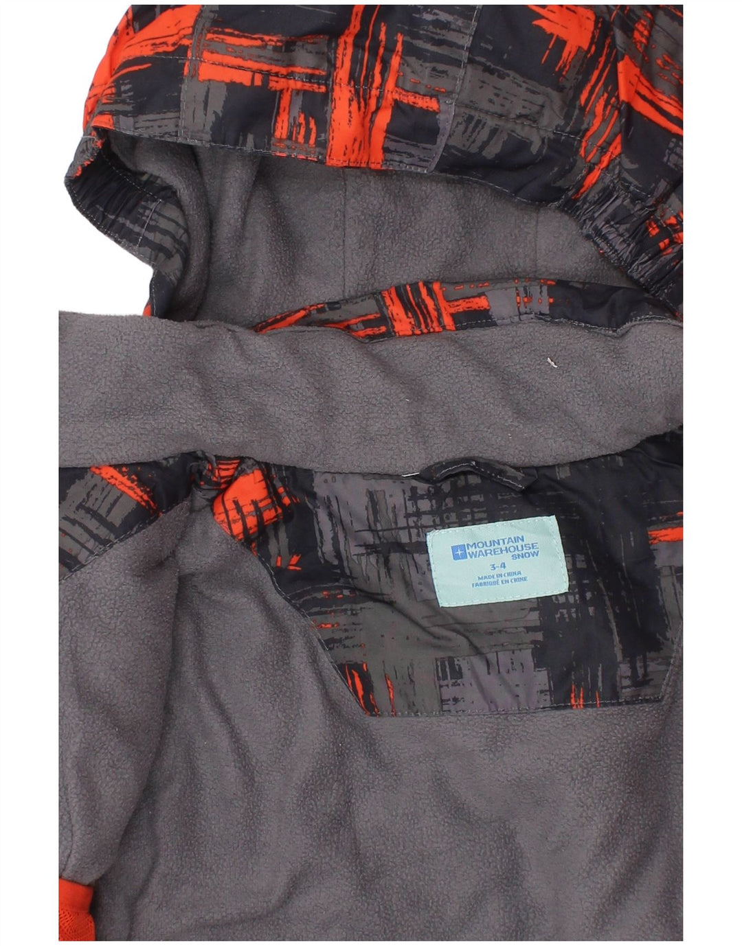 Mountain Warehouse drenge hættejakke vindjakke 3-4 år grå ternet