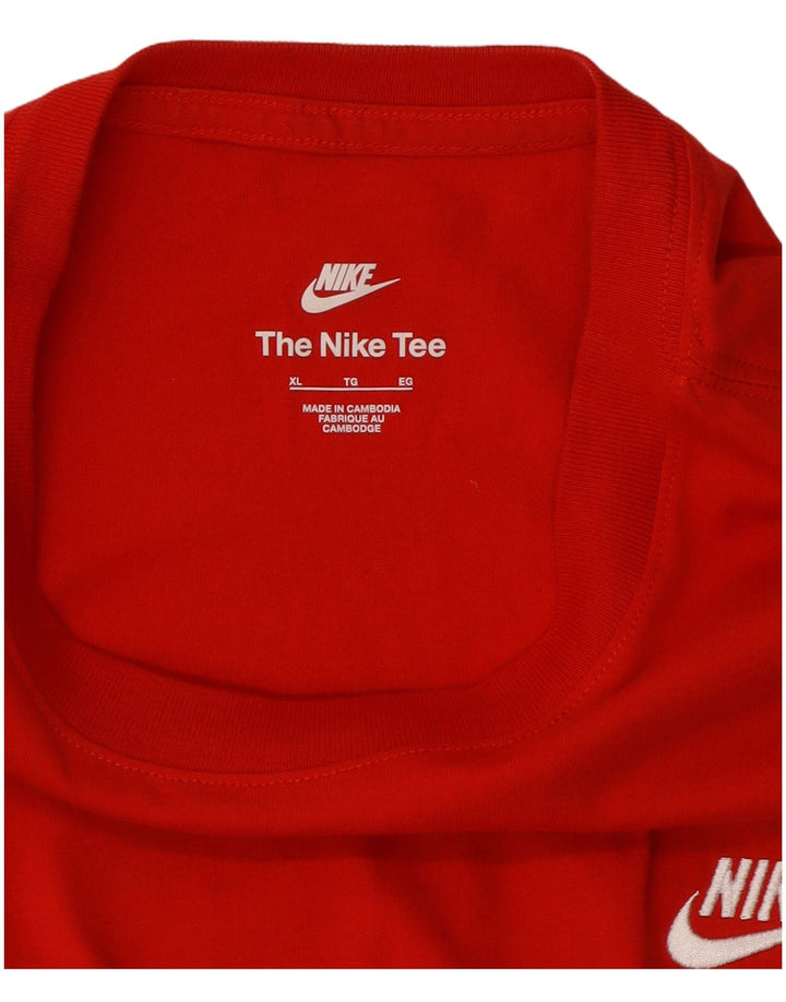 Nike T-shirt top til mænd XL Rød