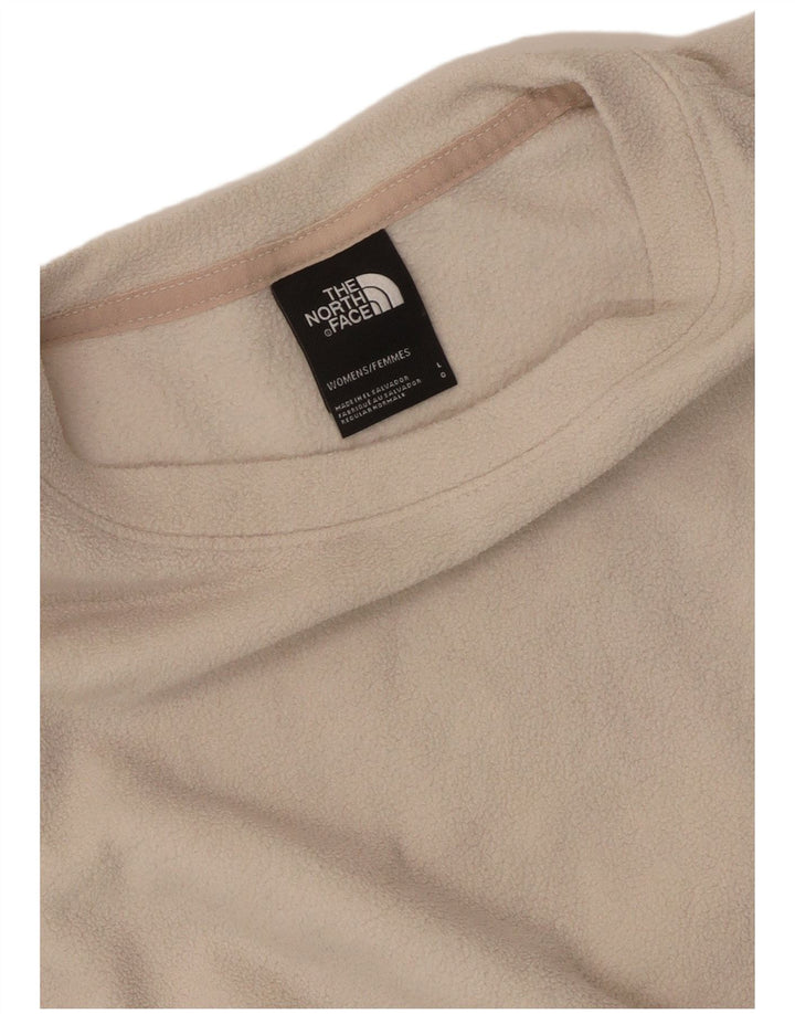 THE NORTH FACE Dame Oversized Fleece Jumper UK 16 Large White