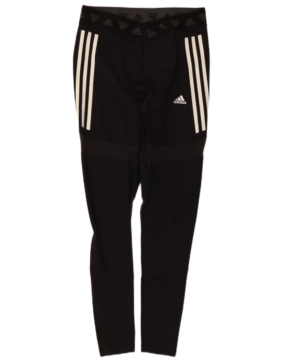 Adidas Dame Leggings UK 16/18 Stor Sort Polyester