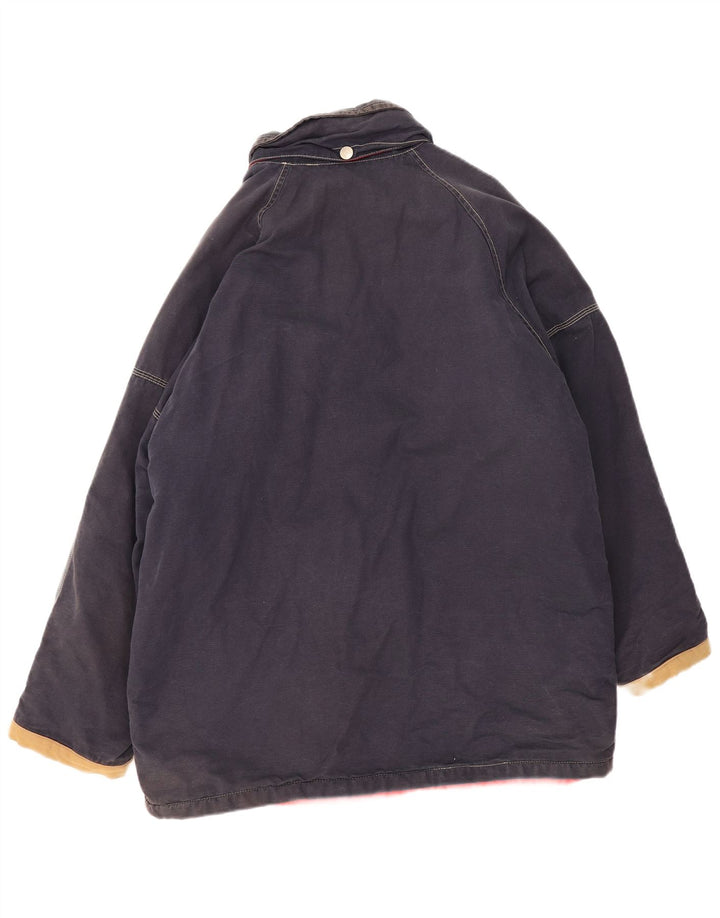 Vintage Herre Windbreaker Jacket UK 44 2XL Navy Blue