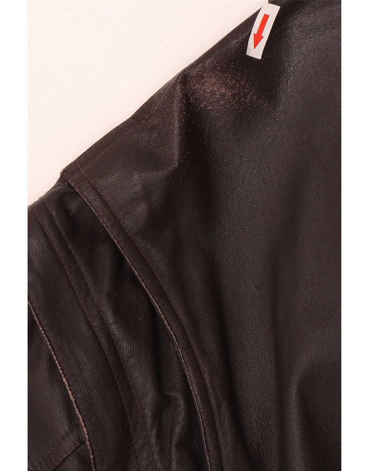 Vintage herre læderjakke UK 42 XL Brun