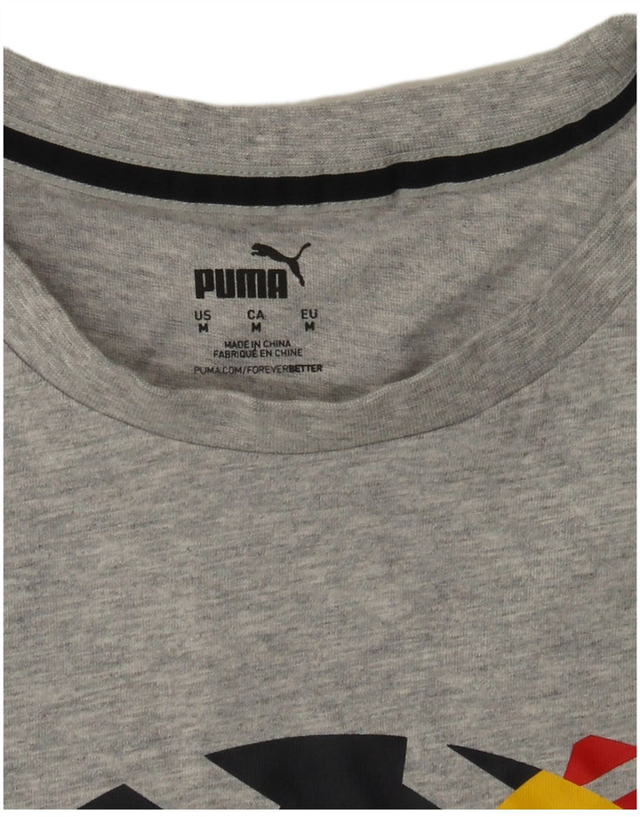 Puma Herre Red Bull Grafisk T-Shirt Top Medium Grey Flecked