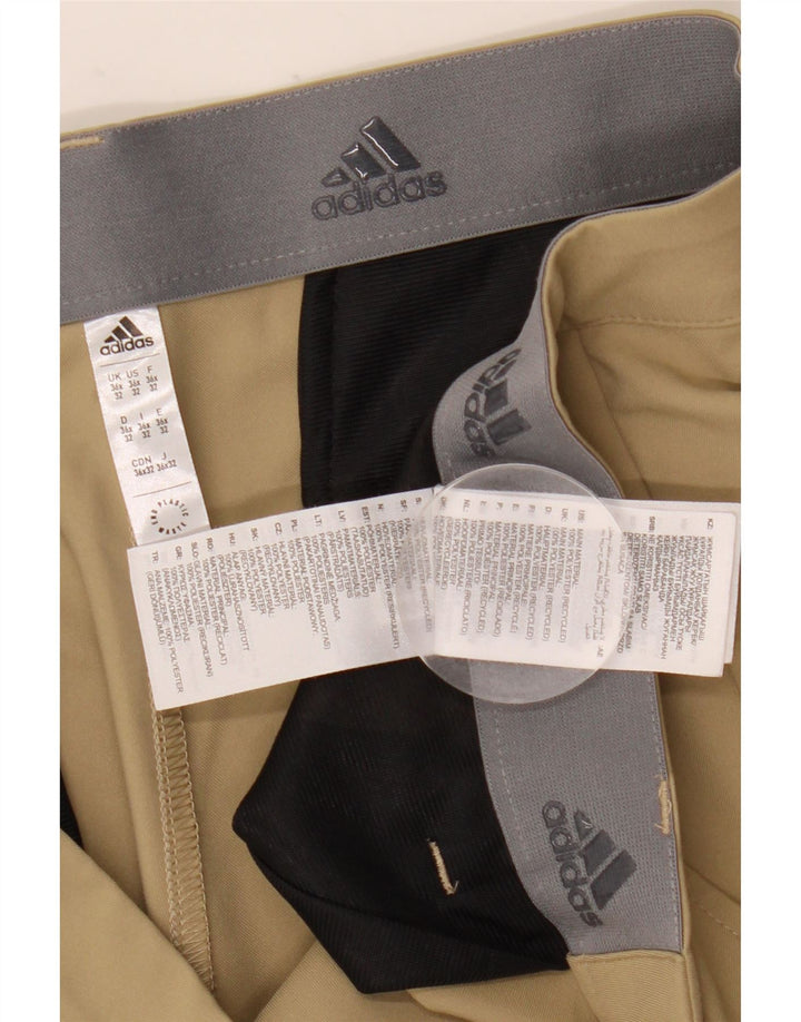 Adidas Straight Chino Bukser til mænd W36 L32 Beige Polyester