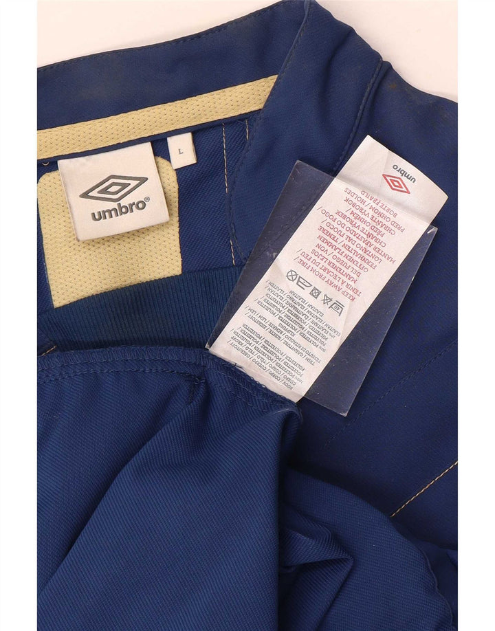 Umbro Herre Grafisk Pullover Træningsdragt Top Jakke Stor Blå Stribet