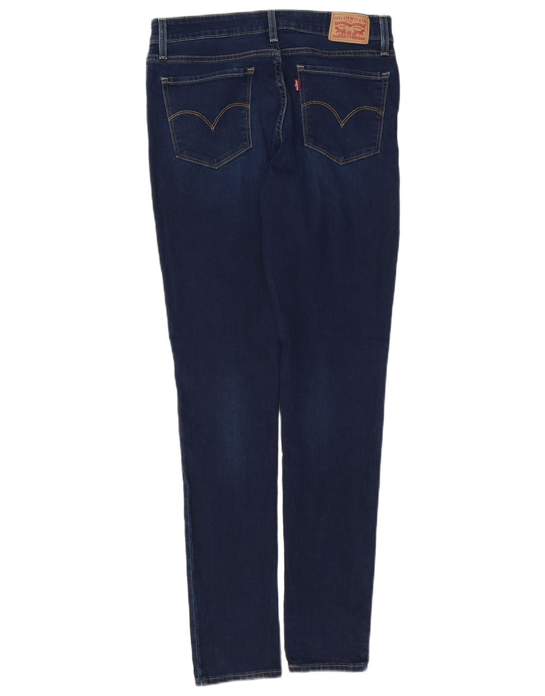 LEVI'S Dame 711 Skinny Jeans W30 L32 Marineblå Bomuld