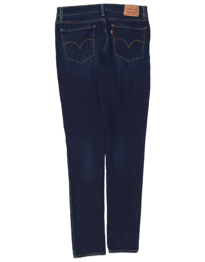 LEVI'S Dame 711 Skinny Jeans W30 L32 Marineblå Bomuld