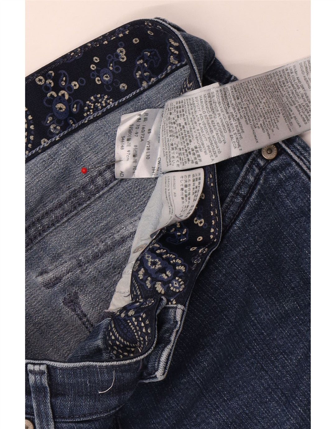 Levi's Lige Jeans til kvinder US 6 Medium W28 L25 Blå Bomuld
