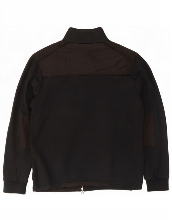 Marks & Spencer Polstret Herrejakke UK 42 XL Sort Colourblock Bomuld