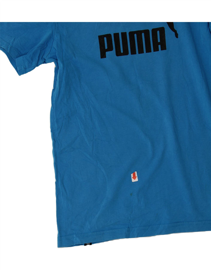 PUMA Boys Graphic T-Shirt Top 11-12 Years Blue Vintage Puma and Second-Hand Puma from Messina Hembry 