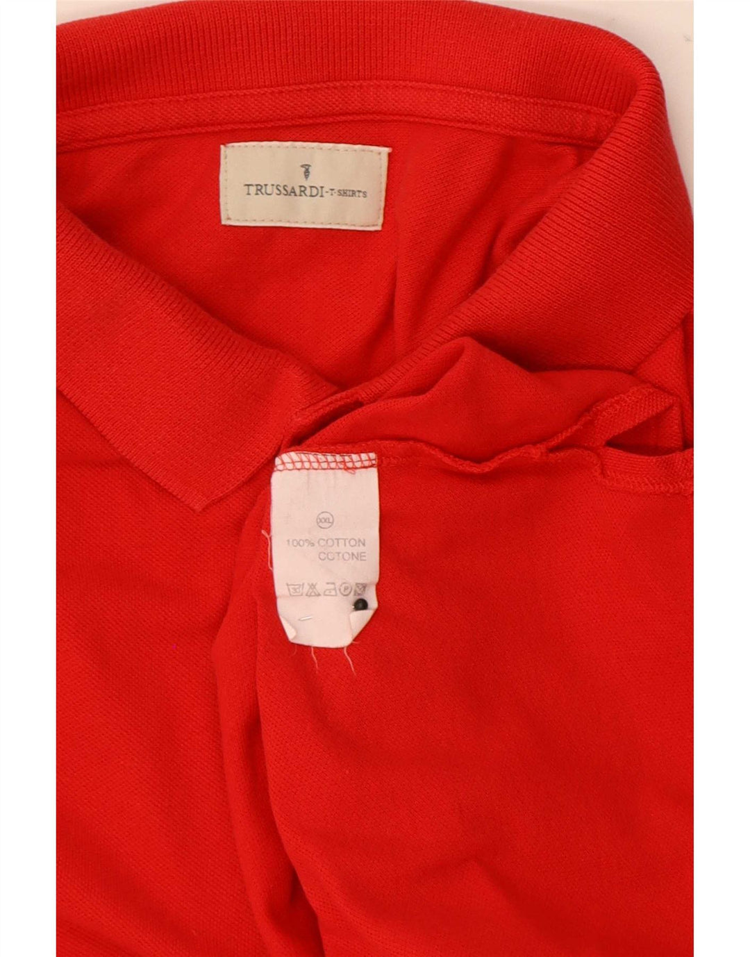 Trussardi Jeans Polo Shirt til mænd 2XL Rød Bomuld