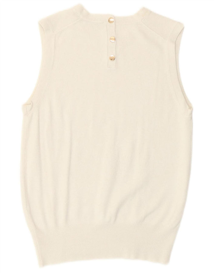 Zara Dame Vest Tank Top UK 10 Small White
