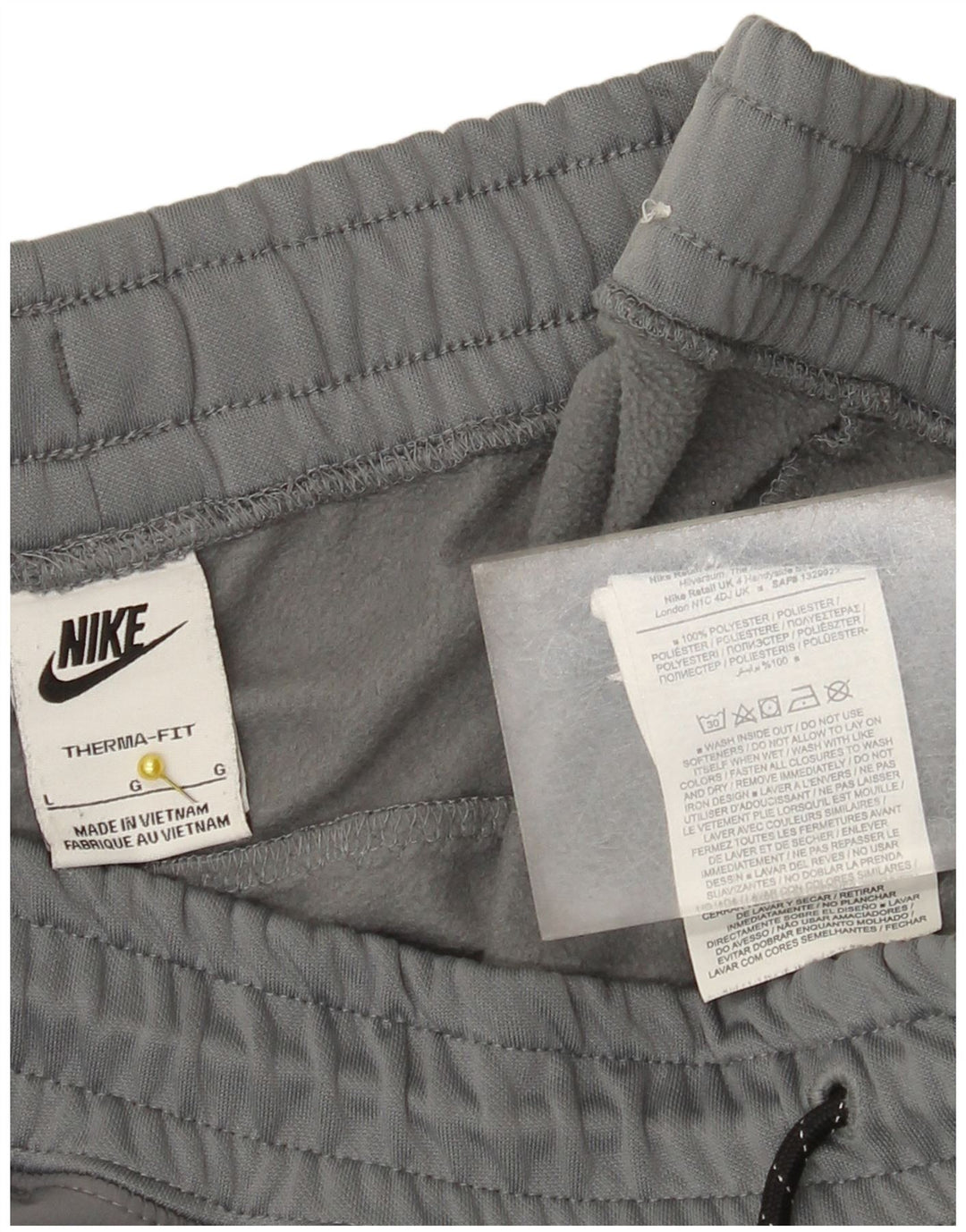 Nike Herre Therma-Fit træningsdragt Bukser Joggers Large Grå Polyester
