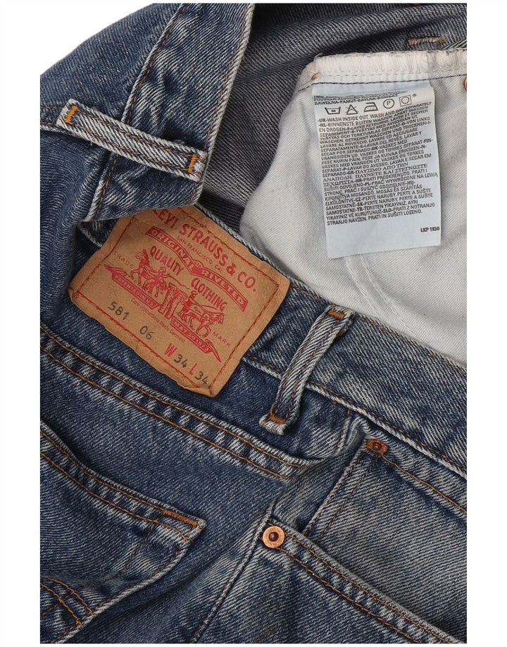 Levi's Herre 581 Straight Jeans W34 L34 Blå Bomuld