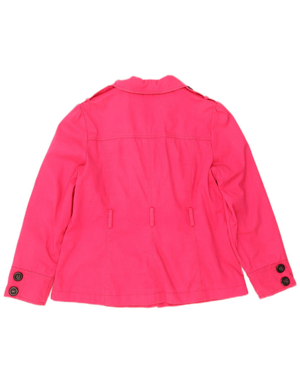 Marks & Spencer Womens Pea Coat UK 16 Large Pink Bomuld