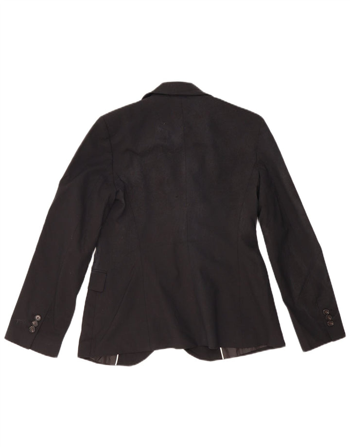 Zara Dame 1 Knap Blazer Jakke EU 38 Lille Sort