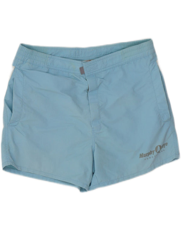 Murphy & Nye Mens Graphic Swimming Shorts XL  Blue Colourblock Polyamide
