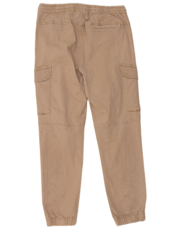 Zara Herre Joggers Cargo Bukser Medium W31 L27 Beige Bomuld