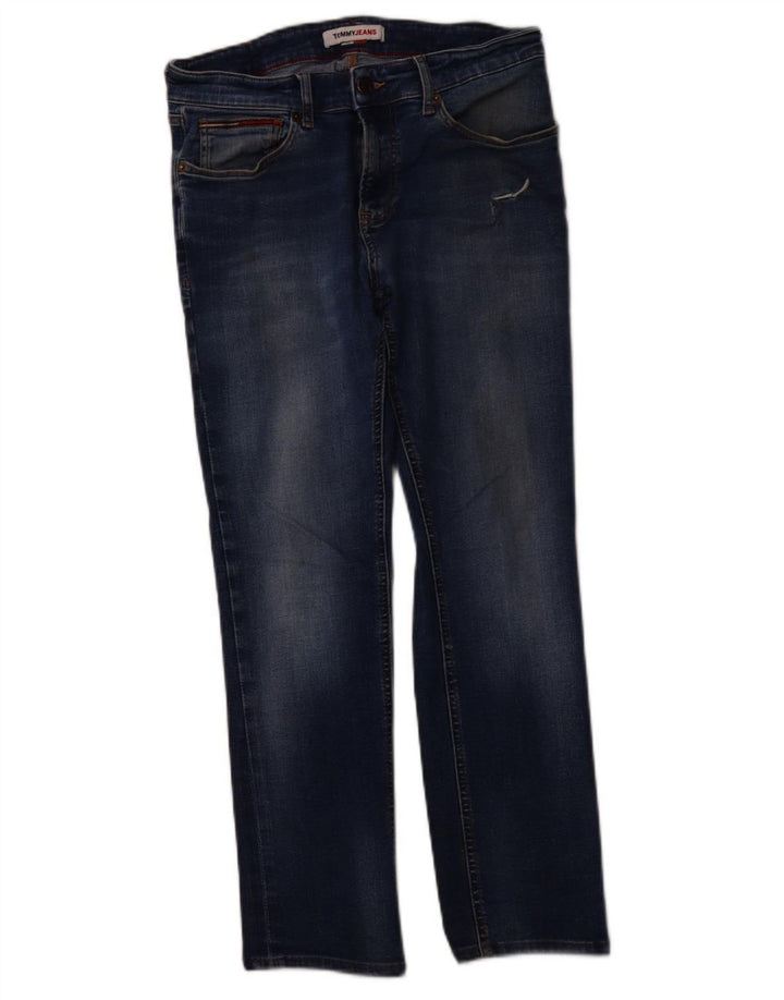 TOMMY HILFIGER Lige jeans til kvinder W32 L27 blå bomuld