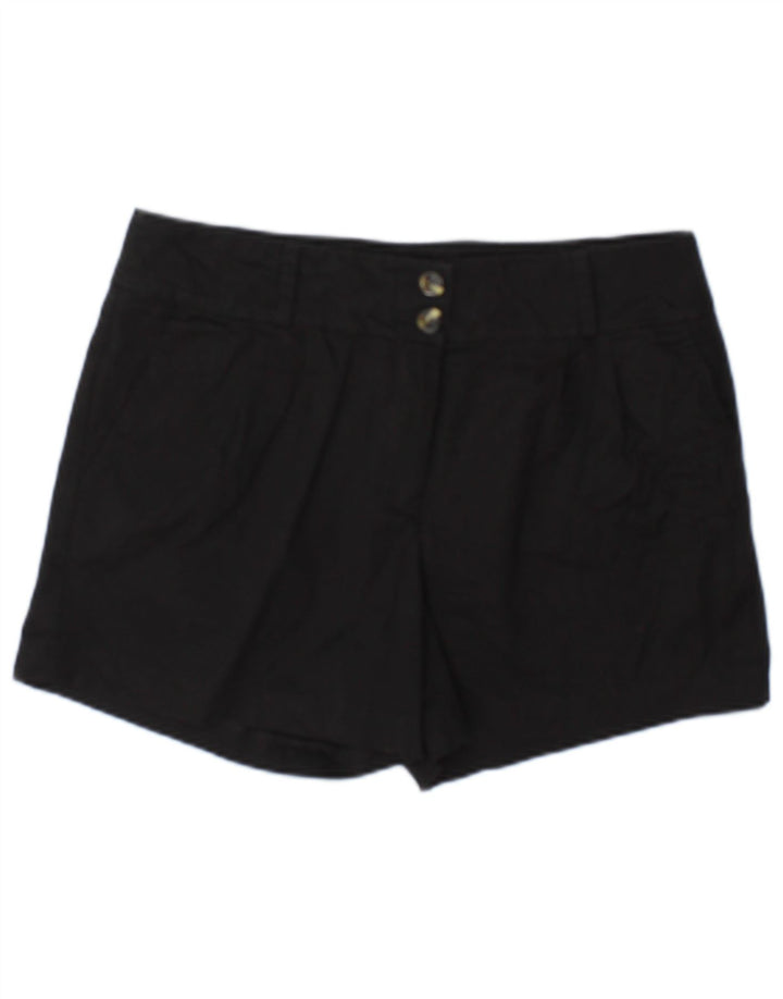 Oasis Chino Shorts til kvinder UK 12 Medium W32 Sort Bomuld