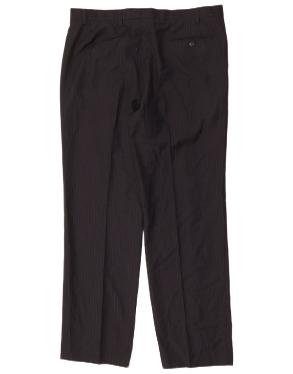 Marks & Spencer Herredragtbukser W38 L33 Marineblå stribet polyester
