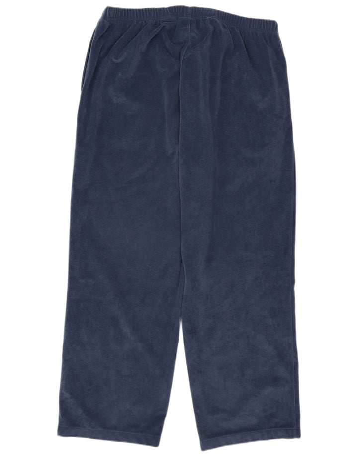 Diadora herre velour træningsdragt bukser store marineblå polyester