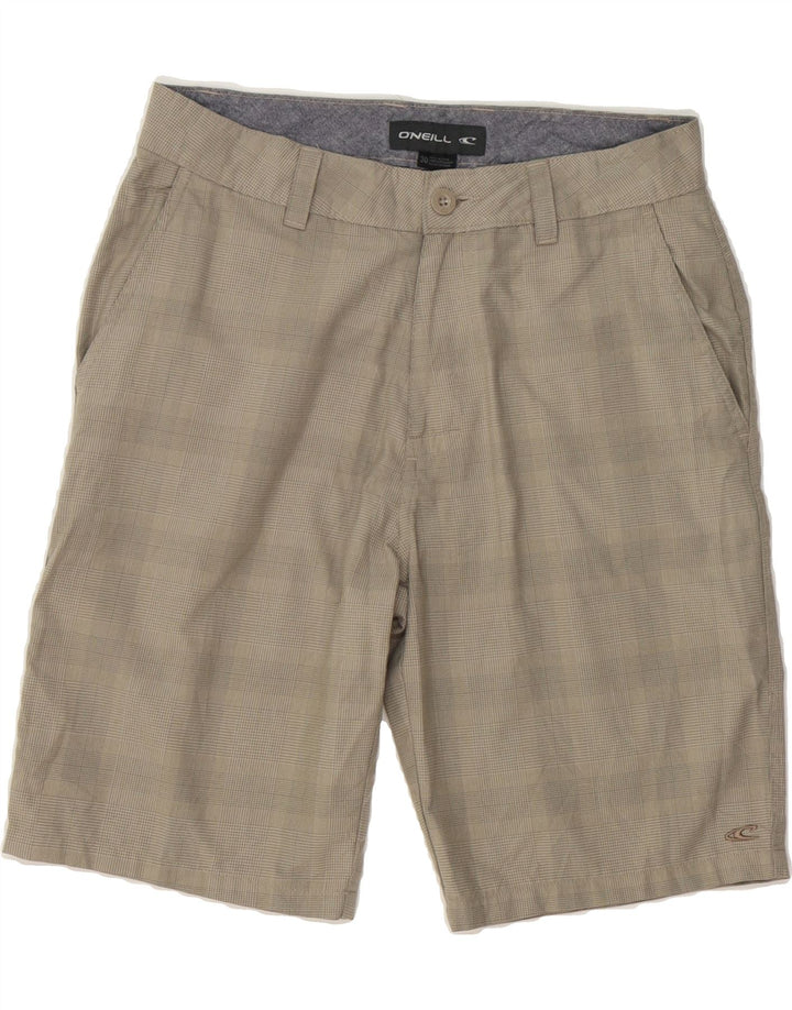 O'NEILL Mens Chino Shorts W30 Medium Grey Check Polyester Vintage O'Neill and Second-Hand O'Neill from Messina Hembry 