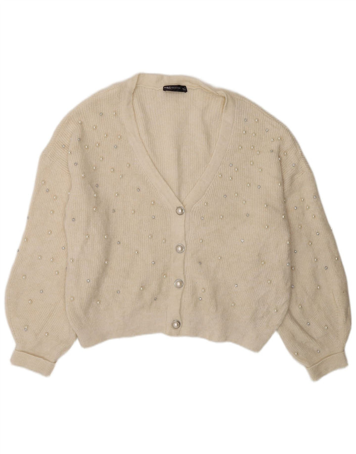 Marks & Spencer Dame oversized cardigan sweater UK 16 Large Off White