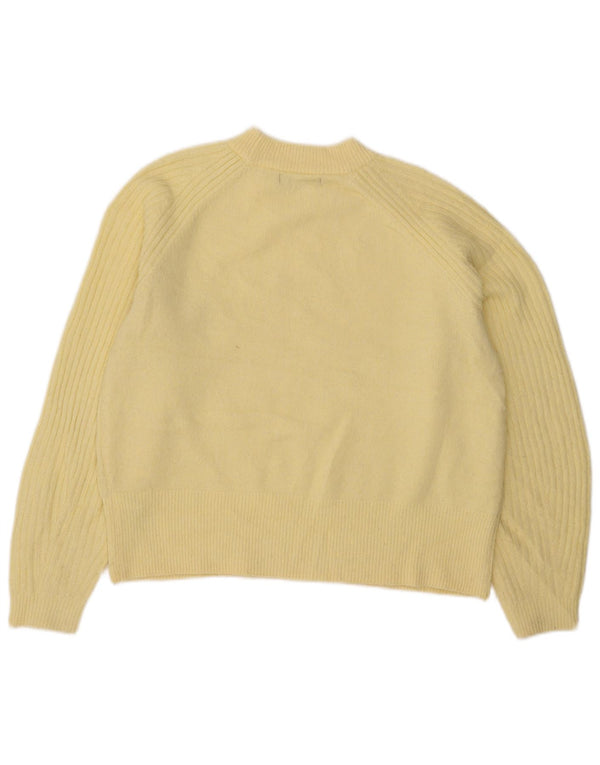 Marks & Spencer Dame sweater med rund hals DK 14 Medium Gul Akryl