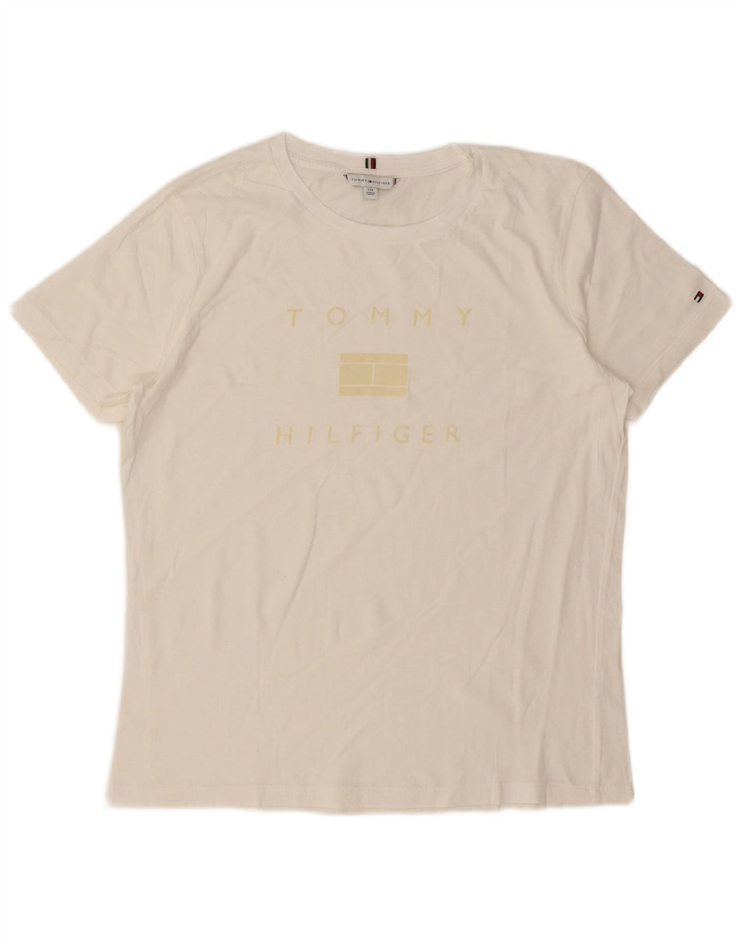 Tommy Hilfiger Dame T-Shirt Top UK 16 Large White