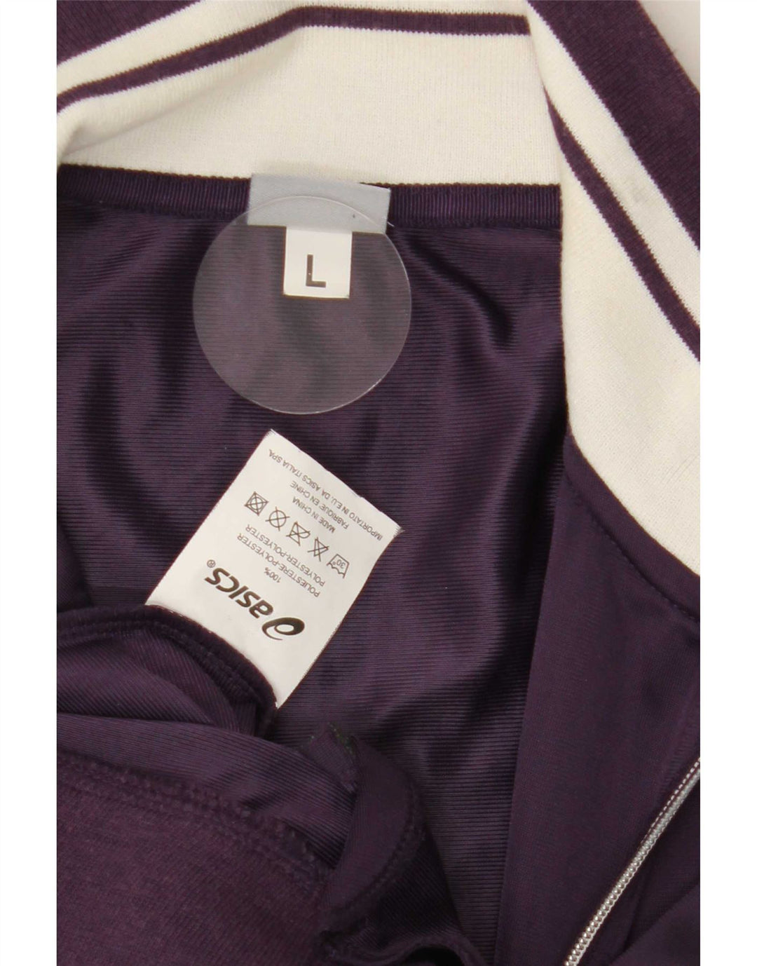 Asics træningsdragt topjakke til kvinder UK 14 Stor lilla Colourblock Polyester