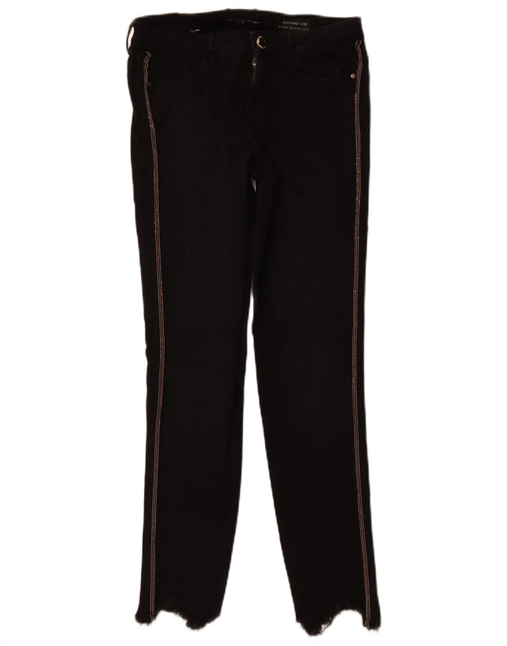 GUESS Dame Mid Rise Jegging Skinny Jeans W28 L28 Sort Bomuld