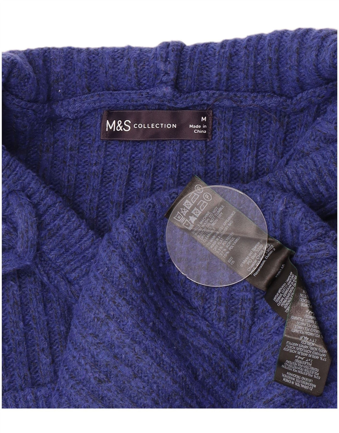 Marks & Spencer hættetrøje til kvinder UK 14 Medium Blue Flecked